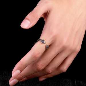 Anneau serpent à double tête de conception créative pour les couples à échanger anneau de <span class=keywords><strong>gardien</strong></span> pièce à main polyvalente réglable - Product Image 3