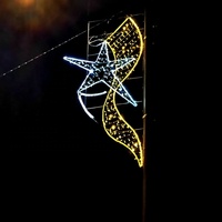 Decoración Navideña LED Impermeable para Postes, Luz Decorativa para Exteriores, Paisajismo Festivo Comercial