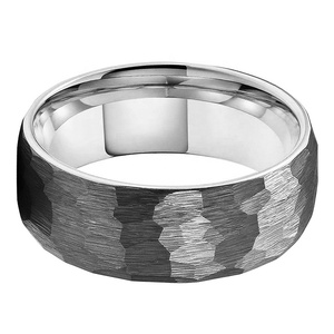 Bague en carbure de tungstène martelé bombé de 8 mm, vente en gros, dropshipping, pour hommes <span class=keywords><strong>et</strong></span> femmes, tendance, fiançailles, <span class=keywords><strong>alliance</strong></span> - Product Image 2