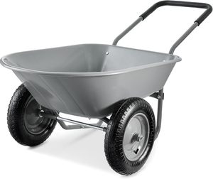 <span class=keywords><strong>Brouette</strong></span> à deux roues, chariot de jardin à double roue pour seniors, chariot de jardin pour terrasse, extérieur, déplacement de terre, bois, gravier - Product Image 4