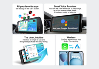 Boîte intelligente Android 16 avec connexion sans fil et filaire, version carte SIM 5G, CarPlay sans fil