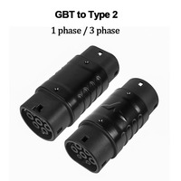 Adaptateur de chargeur de voiture électrique GBT vers Type 2, 32A 22kW, monophasé ou triphasé, nouveau modèle