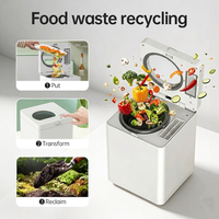 Composteur de déchets alimentaires électrique domestique en acier inoxydable de 2,5 litres, réduction du bruit de 37 dB, sans odeur, recyclage des aliments en 4 à 6 heures