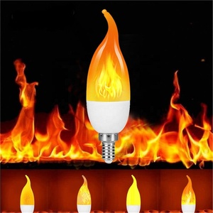 <span class=keywords><strong>Bombilla</strong></span> LED E14 E12 E27 con <span class=keywords><strong>Efecto</strong></span> de <span class=keywords><strong>Llama</strong></span> de Vela, Bombillas de Luz con <span class=keywords><strong>Efecto</strong></span> de Fuego Simulado, Decoración Creativa con Parpadeo para Fiestas al Aire Libre - Product Image 2