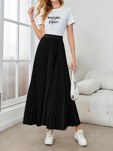 <b>Skirt</b> European and American <b>skirt</b> elegant pleated umbrella polyester <b>skirt</b> women - Product Image 4