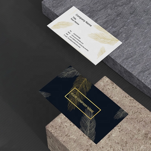 Custom Printing Business Cards Special Paper Business Cards with Gold Foil Logo