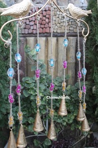 Carillon à vent décoratif en métal de qualité supérieure avec 7 clochettes suspendues pour la décoration de la maison et du jardin, disponible à la vente - Product Image 2