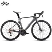 Vélo de course sur route 700C entièrement en fibre de carbone, 24 vitesses, freins à disque hydrauliques, jeu de roues en alliage, pédale ordinaire, vélo de ville, fourniture OEM