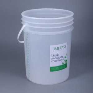 5 Gallon Plastic Bucket Bucket Transparent Plastic Bucket UMETASS Clear 5 Gallon Transparent Plastic Storage Drums Bucket For Food Storage