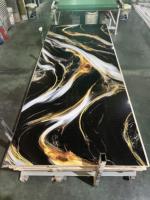 Panneau mural en PVC imitation marbre, revêtement UV, 4x8 pieds, prix de gros