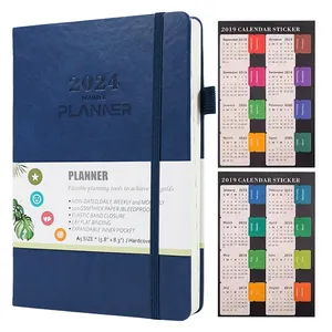 Gamma completa di colori Premium spessa griglia punteggiata 2023 2024 fascia elastica personalizzata punteggiata con copertina rigida Journal Planner Notebook