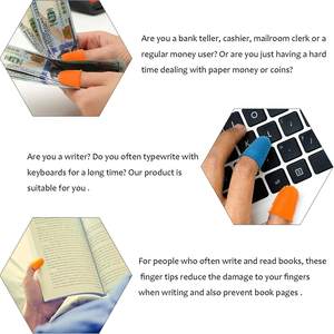 ปลอกยางซิลิโคนหนาสำหรับใช้ในสำนักงานมีหลายสีโลโก้ตามสั่งสำหรับการนับเงินการเขียน - Product Image 3