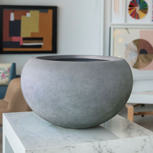 Juego de <span class=keywords><strong>Macetas</strong></span> de Fibra de Piedra de Alta Calidad, 3 <span class=keywords><strong>Macetas</strong></span> Ecológicas para Interiores/Exteriores, Diseño Minimalista de Cara Gigante para Colgar - Product Image 1