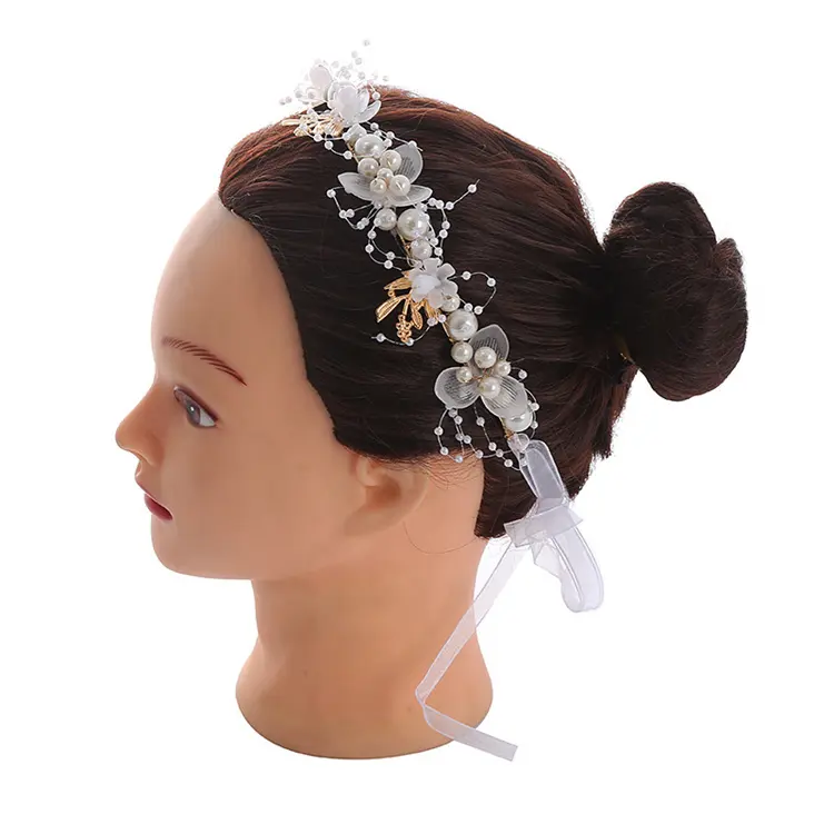 M407 Nieuwe Chinese Stijl Retro Bruids Haaraccessoires Mooie Handgemaakte Kralen Haar Bloem Hoofd Riem Xiuhe Kleding Plaat Haar