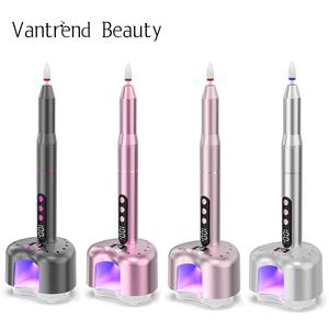 Bộ máy khoan móng không dây 3 trong <span class=keywords><strong>1</strong></span> thiết kế mới 35000 vòng/phút, kèm đèn <span class=keywords><strong>UV</strong></span> di động & đế sạc, dùng cho làm móng nghệ thuật tại salon & tại nhà - Product Image 1