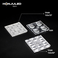 Lentille optique LED TIR personnalisée pour PC, fournie par l'usine, haute efficacité, pour downlight, rail lumineux, spot, indice de protection IP65, garantie 3 ans