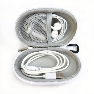 Estuche pequeño de EVA con diseño personalizado, impermeable, portátil, para auriculares con cable, bolsa de transporte para auriculares. - Product Image 1