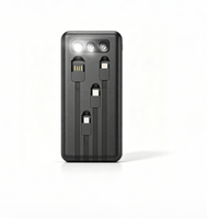 Banco de Energía LGC L-A80 de 10000mAh con Cable Integrado, Cuatro Funciones, Interfaces Tipo-C, Salida de 10W, Material ABS, Indicador de Nivel de Batería