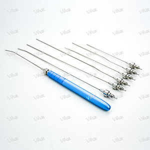 Juego de cánulas de acero inoxidable de fibra óptica desnuda ENT de 7 piezas (200-600m) de 10cm-20cm para cirugía de cuerpo y pie - Product Image 5