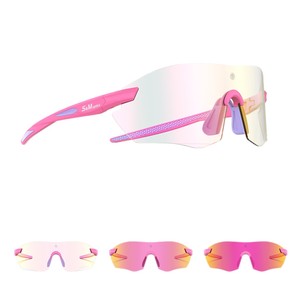 Lunettes de soleil photochromiques sans monture pour le cyclisme et la course à pied, avec plaquettes nasales réglables, pour hommes et femmes, utilisation extérieure jour/nuit, alpinisme - Product Image 1
