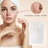 Patchs Hydrocolloïdes Anti-Transpiration pour l'Acné, Puissants Patchs Coréens Infusés au Curcuma pour la Réparation de l'Acné du Visage, 36 Pièces, Patchs Végétaliens Contre les Boutons