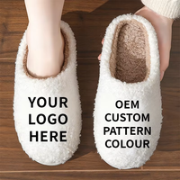 Chaussons d'hiver en coton moelleux DERAN OEM, pantoufles personnalisées, pantoufles en fourrure, pantoufles en peluche d'animal, pantoufles en peluche labubu, pantoufles d'intérieur chaudes pour femmes