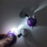 Porte-clés LED de forme personnalisée Porte-clés torche miniature en PVC porte-clés LED promotionnel personnalisé