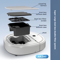 Aspirateur robot intelligent avec filtre HEPA, batterie Li-Ion, contrôle par application, respectueux de l'environnement, balayage et lavage, utilisation humide/sèche, pour hôtel et maison
