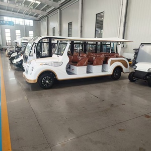 รถเที่ยวชมเมืองไฟฟ้าสุดหรูสไตล์เรโทรวินเทจ 11 ที่นั่ง, มอเตอร์ AC 4KW แบตเตอรี่ 72V รถบัสท่องเที่ยวคลาสสิกสำหรับสถานที่ท่องเที่ยวและสวนสนุก - Product Image 5