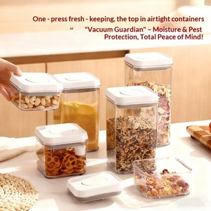 <span class=keywords><strong>Bocaux</strong></span> de cuisine hermétiques anti-humidité à ouverture facile, sans BPA, en plastique transparent, pour aliments secs, collations et céréales - Product Image 4
