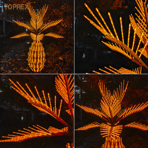 Lampe en forme de <span class=keywords><strong>palmier</strong></span> décorative en métal certifiée CE RoHS, avec éclairage LED blanc chaud, indice de protection IP65, pour une utilisation en intérieur/extérieur, fêtes de Noël - Product Image 4