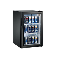 Réfrigérateur compact commercial Meisda SC68 68L en acier inoxydable, mini réfrigérateur portable à compresseur pour boissons