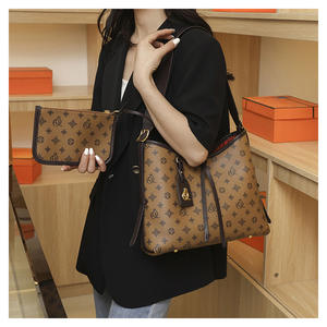 Sac à bandoulière à motif imprimé rétro de créateur de mode élégant Sac fourre-tout seau à lettres avec sacs à main Deux pièces Sacs à main - Product Image 3