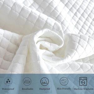 <span class=keywords><strong>Protector</strong></span> de Colchón Impermeable de Poliéster, Tamaño Queen, Transpirable, Silencioso, Bolsillos Profundos de 6"-18", 300 Hilos, Lujoso, <span class=keywords><strong>Para</strong></span> Todas las Estaciones, Lavable a Máquina - Product Image 3