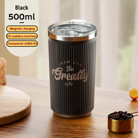 Mug auto-mélangeur automatique en acier inoxydable 316, couleur dégradée personnalisée, 500 ml, portable, rechargeable, avec couvercle, pour café, logo, mariage