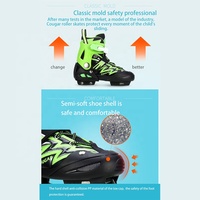 Patins à roulettes ajustables MZS835L avec roulements ABEC-7, tige en mesh et roues lumineuses clignotantes pour enfants – Chaussures de fitness pour le roller