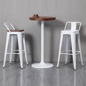 <span class=keywords><strong>Tabourets</strong></span> de <span class=keywords><strong>bar</strong></span> en métal modernes et industriels pour la restauration en plein air, vente en gros, <span class=keywords><strong>avec</strong></span> coussin en bois massif - Product Image 4
