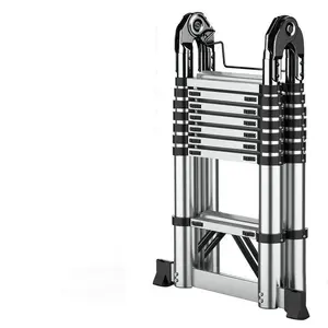 Indoor Household Reinforced Adjustable And Multifunctional Stainless Steel Herringbone Ladder