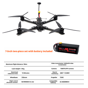 Vente directe d'usine, drone de course FPV de 7 pouces avec batterie LiPo 6S 8000mAh, ensemble de deux pièces, kit de drone avec portée de <span class=keywords><strong>vol</strong></span> de 10 km - Product Image 2