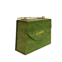 Valise en papier personnalisée pour enfants, boîte cadeau artisanale avec gaufrage, carton recyclé ECO, poignée en métal pour les cosmétiques des enfants