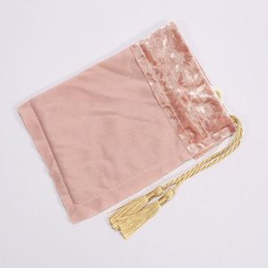 Draw String Jewelry Pouch With Tassels Decorate Gift Packaging Velvet Pouch Utility Cosmetic Velvet Pouch - Product Image 2