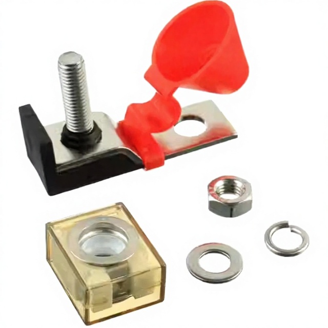 GW 30A-300A Battery Terminal Mount MRBF Fuse Block Kit 58V with Single Stud 5/16" Marine Rated Fuse for Boat Truck RV