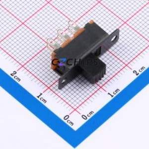 SS-22F32-G060 Slide Switch Through hole Component (THT) Switch Double Pole Double Throw Rectangle Pin Header Solder Tab 23.2mm - Product Image 1