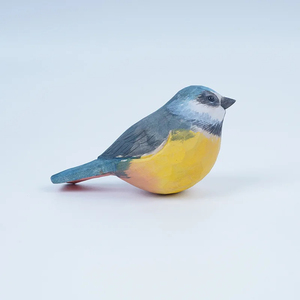 Statue d'<span class=keywords><strong>oiseau</strong></span> en bois fait à la main <span class=keywords><strong>oiseau</strong></span> Art sculpté décoration maison artisanat petit Animal Sculpture cadeaux - Product Image 5