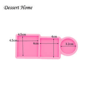 DY0080 Bóng Kích Thước Khác Nhau Vòng Tròn Và Khuôn Vuông, Khuôn Chế Tạo Nhựa Tròn Hình Bán Nguyệt Với Epoxy Art Diy, Bánh Sô Cô La - Product Image 2