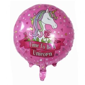 18Inch Unicorn Foil <b>Balloon</b> <b>Round</b> Shape Happy Birthday Helium Aluminum for <b>Balloons</b> Wholesale - Product Image 2
