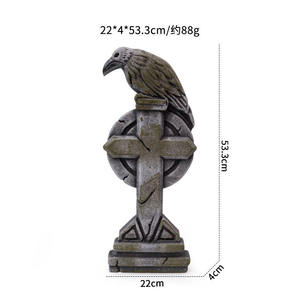Set de Decoración de Halloween: <span class=keywords><strong>Cuervo</strong></span> Gigante, Cruz, Lápida, Casa Embrujada, Parque de Atracciones, Cementerio Espeluznante - Product Image 4