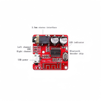 Module récepteur audio MP3 pour 5.0 avec réduction de bruit intégrée, prise en charge des cartes TF et AUX pour haut-parleurs, garantie 1 an