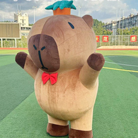 Costume de mascotte gonflable Capybara en peluche, mascotte animale portative pour la marche, en promotion