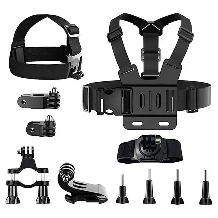 11 in 1 Universal Brustmontage-Kopfband Outdoor-Kit Set für Action-Kamera